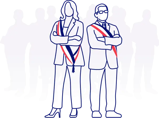 Team of administrative staff at a town hall