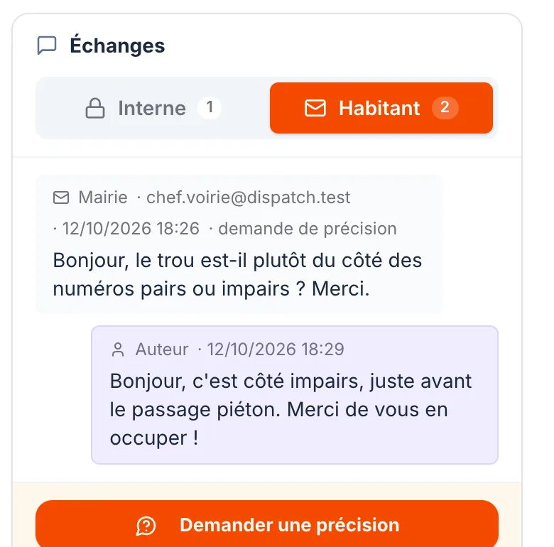 La réponse de l'habitant
