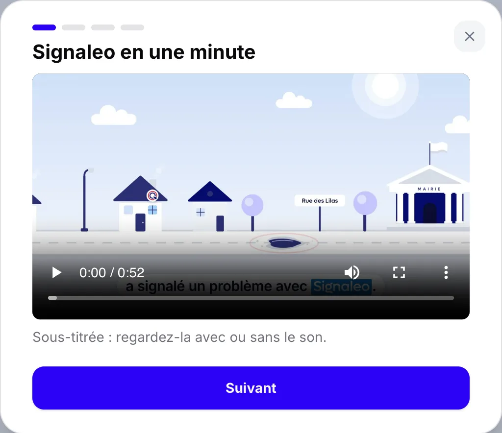 Le premier écran de présentation : la vidéo